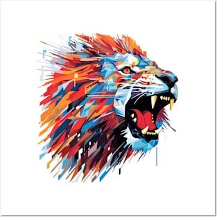 Lion Animal Freedom World Wildlife Wonder Abstract Posters and Art